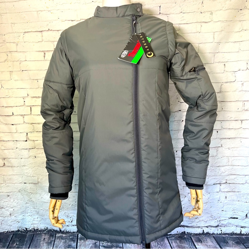 🎉HP🎉 NEW NWT NOS Vintage Stussy Thermolite Jacket Long Parka Full Zip SIZE XS
